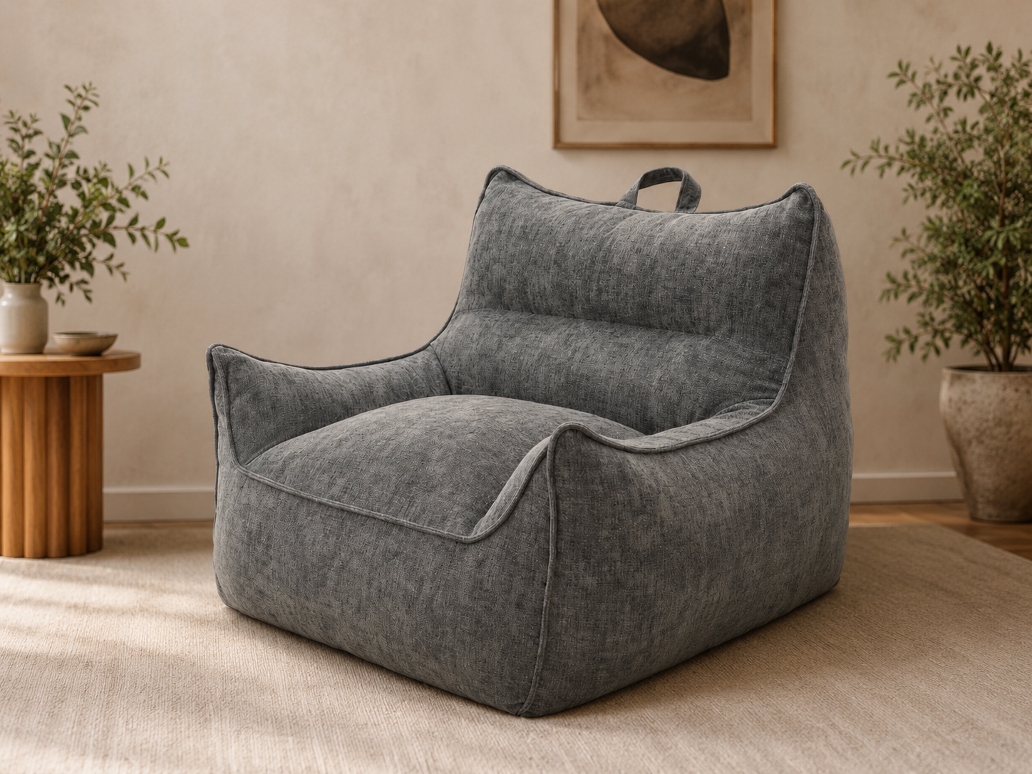 Wide Pillow Bean Bag Chair