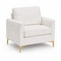 Velvet Accent Reading Chair in Cream