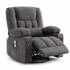 Massage Rocker Recliner Chair in Dark Gray