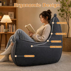 High-Back Bean Bag Armchair styled in a room