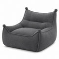 High-Back Bean Bag Armchair in Charcoal