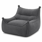 High-Back Bean Bag Armchair in Charcoal