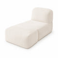Fold-Out Corduroy Floor Lounger in Cream