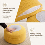 Round Storage Pouf Ottoman product details