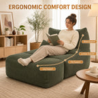 Round Convertible Lounge Sofa styled in a room