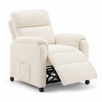 Casual Power Recliner Chair in Ivory