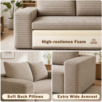 Corduroy Boneless Loveseat product details
