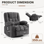 Massage Rocker Recliner Chair dimensions and size guide