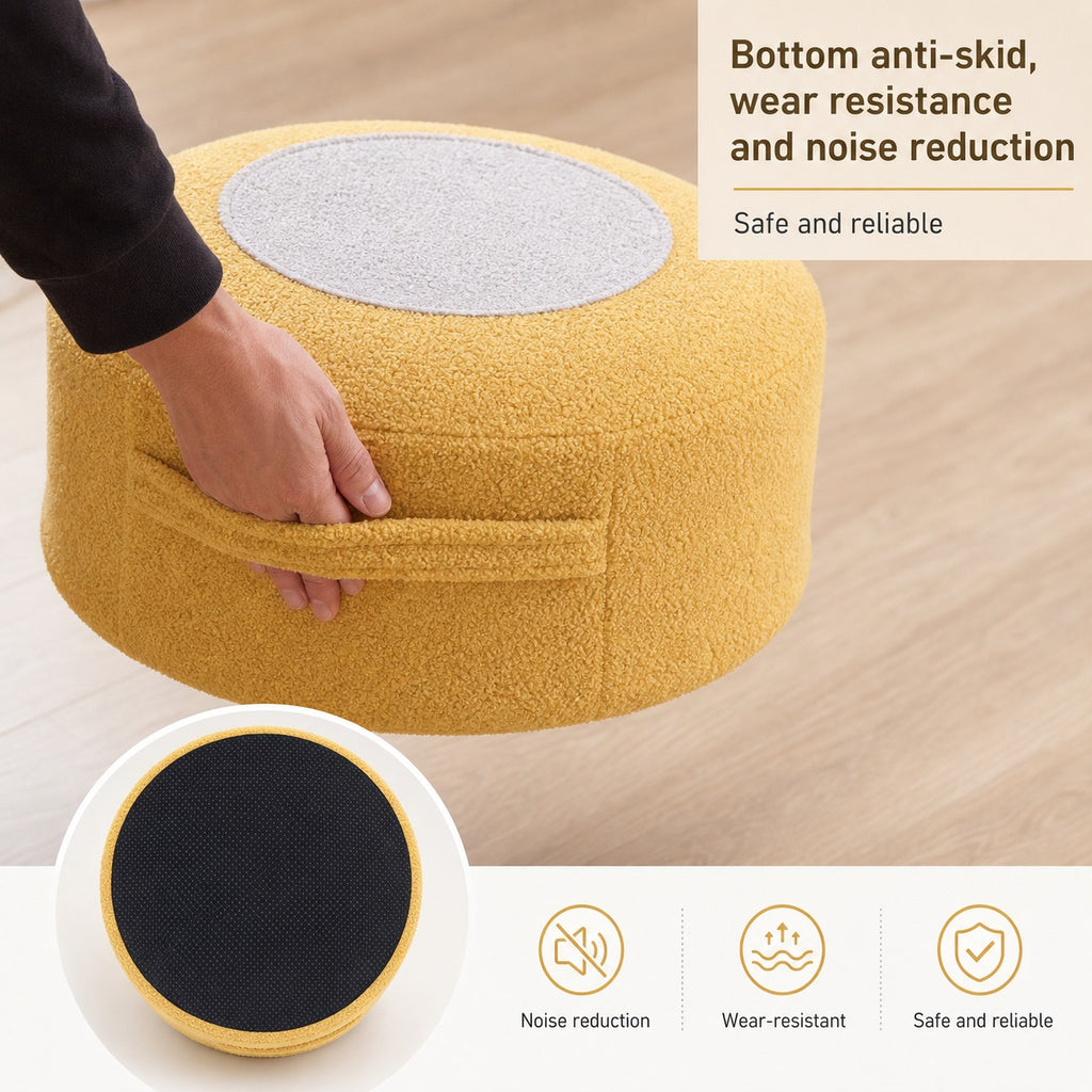 Round Storage Pouf Ottoman product details