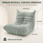 Velvet Floor Lounge Chair dimensions and size guide