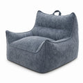 Wide Pillow Bean Bag Chair in Slate Blue