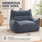 Wide Pillow Bean Bag Chair dimensions and size guide